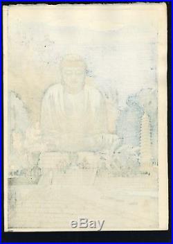 Gihachiro Okuyama Original JAPANESE WOODBLOCK PRINT Great Buddha of Kamakura
