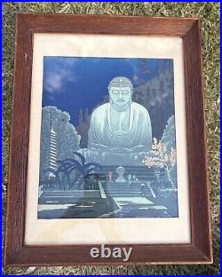 Gihachiro Okuyama The Great Buddha in Kamakura Woodblock Print