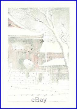 HASUI KAWASE Japanese woodblock print ORIGINAL Shin-hanga Snow Ueno Kiyomizudo
