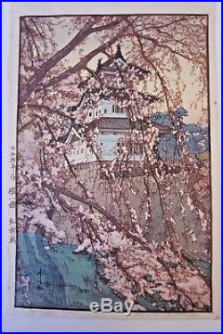 HIROSHI YOSHIDA VTG Hirosaki Castle Japanese Woodblock Print