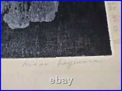 Hideo Hagiwara Little Pond Woodblock Print Signed Limited Edition 182/200 Rare