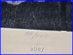 Hideo Hagiwara Little Pond Woodblock Print Signed Limited Edition 182/200 Rare