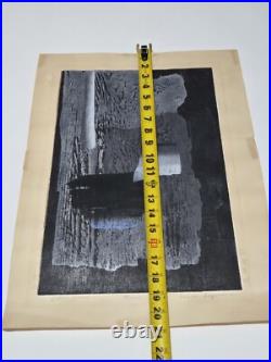 Hideo Hagiwara Little Pond Woodblock Print Signed Limited Edition 182/200 Rare