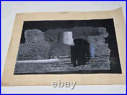 Hideo Hagiwara Little Pond Woodblock Print Signed Limited Edition 182/200 Rare