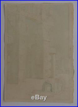 Hiroshi Yoshida Gate to the Stupa of Sanchi (1932) Japanese Woodblock Print