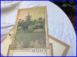 Hiroshi Yoshida, Japanese Woodblock, Original Famous Artist. Sarusawa Pond