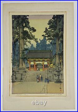 Hiroshi Yoshida Japanese Woodblock Print Toshogu Shrine