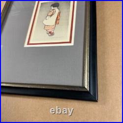 Hiroshi Yoshida Woodblock Print Little Girl 1927 Signed