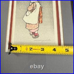 Hiroshi Yoshida Woodblock Print Little Girl 1927 Signed