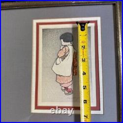 Hiroshi Yoshida Woodblock Print Little Girl 1927 Signed