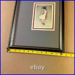 Hiroshi Yoshida Woodblock Print Little Girl 1927 Signed