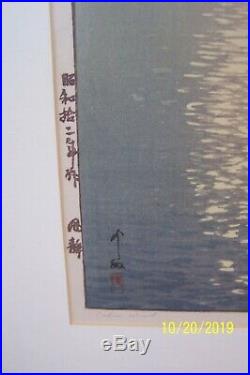 Hiroshi Yoshidaoriginalvint. Japanesewoodblock Printtitled Calm Wind1937