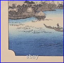 Hiroshige Ando Geese Alighting at Katata Uchida Art Woodblock Print Japan 8x10 Hiroshige Ando Geese Alighting at Katata Uchida Art Woodblock Print Japan 8x10