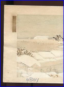 Hiroshige Tribute woodblock print ORIGINAL Japanese Ukiyoe 1896