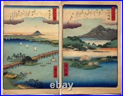 Hiroshige Utagawa Ukiyo-e Eight Views of Omi Woodblock Print Book Japanese Japan