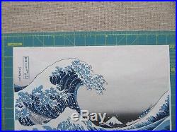 Hokusai Japanese Woodblock print Great Wave off Kanagawa Adachi publisher