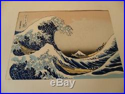 Hokusai Woodblock Print The Great Wave Off Kanagawa 36 Views Of Mt. Fuji