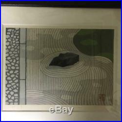 IDO MASAO Woodblock print JAPANESE Myoshinji framed signed rare art kyoto items