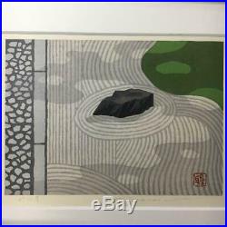 IDO MASAO Woodblock print JAPANESE Myoshinji framed signed rare art kyoto items