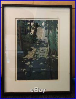 IDO MASAO woodblock print framed art rare Limited number Signed ukiyoe japanese