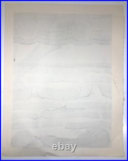 Ido Masao Woodblock Print Clay roof tiles landscape 1991 ED 180