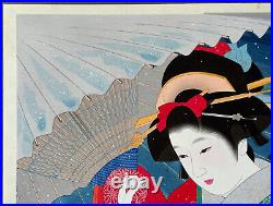 Ito Shinsui Spring Snow Large Japanese Woodblock Print