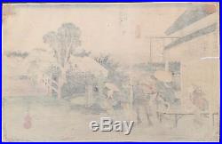 Japanese Utagawa Hiroshige (1797-1858) Original Woodblock Print Totsuka, 1834