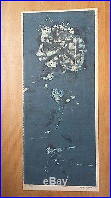 JOICHI HOSHI, Japanese, Blue Woodcut/Woodblock, 1961, pencil signed 28/100