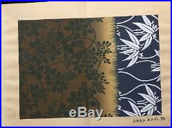 Japan Textile arts Woodcut Collection album Full color Woodblock print Book