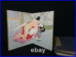 Japanese Antique Ehon Woodblock Print Shunga Erotic Book(b940)