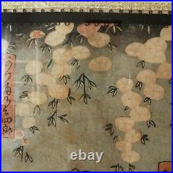 Japanese Antique Woodblock Print Ukiyo-e Utagawa Toyokuni 18x22 in