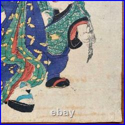 Japanese Antique Woodblock print, Keisai Eisen, Ukiyoe, Edo period