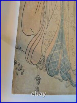 Japanese Edo Woodblock Print KIKUGAWA EIZAN Pilgrimage to Ryodaishi Temple c1816