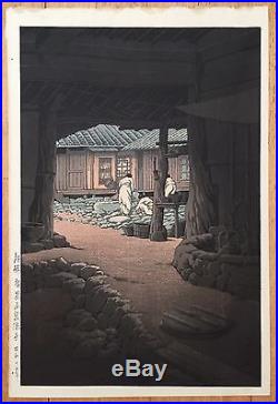 Japanese Kawase Hasui Woodblock Print The Chunum Temple, Chiri, Korea (chosen)