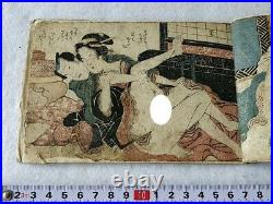 Japanese Shunga Paper picture on Book UKIYOE Erotic woodblock print-d0602
