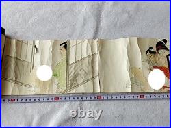 Japanese Shunga Paper picture on scroll UKIYOE Erotic woodblock print-c0227