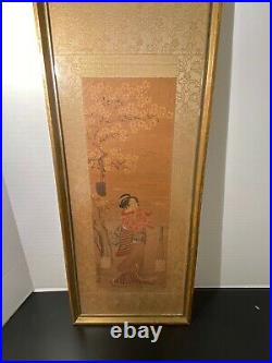 Japanese Toyoharu's Pillar Woodblock Print hashira-e, pillar picture