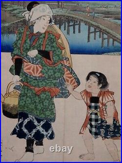 Japanese Ukiyo-e Nishikie Woodblock Print 3-798 Utagawa Hiroshige/Toyokuni1854