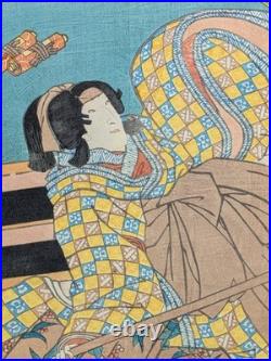 Japanese Ukiyoe Nishikie Woodblock Print 5-169 Hakkenden Utagawa Toyokuni? 1852 Japanese Ukiyoe Nishikie Woodblock Print 5-169 Hakkenden Utagawa Toyokuni? 1852