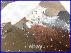 Japanese Woodblock Print Beauty in the snow Fujimaru Ukiyo-e Ha Gashu No. 150