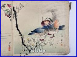 Japanese Woodblock Print Book kogyo Kachogacho Bird and Flower