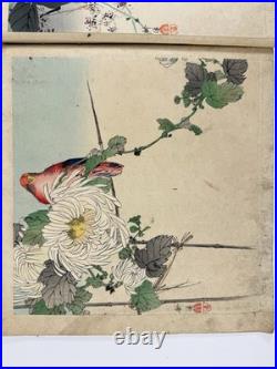 Japanese Woodblock Print Book kogyo Kachogacho Bird and Flower Japanese Woodblock Print Book kogyo Kachogacho Bird and Flower