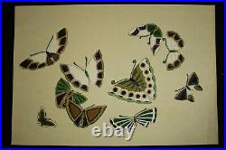 Japanese Woodblock Print Butterfly Kamisaka Sekka