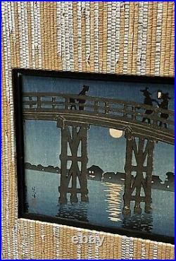 Japanese Woodblock Print Framed Authentic Work #2