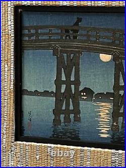 Japanese Woodblock Print Framed Authentic Work #2