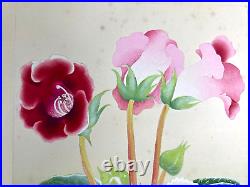 Japanese Woodblock Print GLOXINIA Rakuzan Chigusa Soun 1931 Flower Vintage