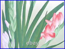 Japanese Woodblock Print GRADIOLUS Tsuchiya Rakuzan Antique Original