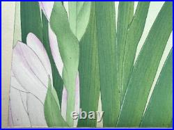 Japanese Woodblock Print GRADIOLUS Tsuchiya Rakuzan Antique Original