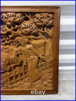 Japanese Woodblock Print Guardian God Brings Good Fortune Farm Land Rare Vintage Japanese Woodblock Print Guardian God Brings Good Fortune Farm Land Rare Vintage