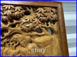 Japanese Woodblock Print Guardian God Brings Good Fortune Farm Land Rare Vintage Japanese Woodblock Print Guardian God Brings Good Fortune Farm Land Rare Vintage